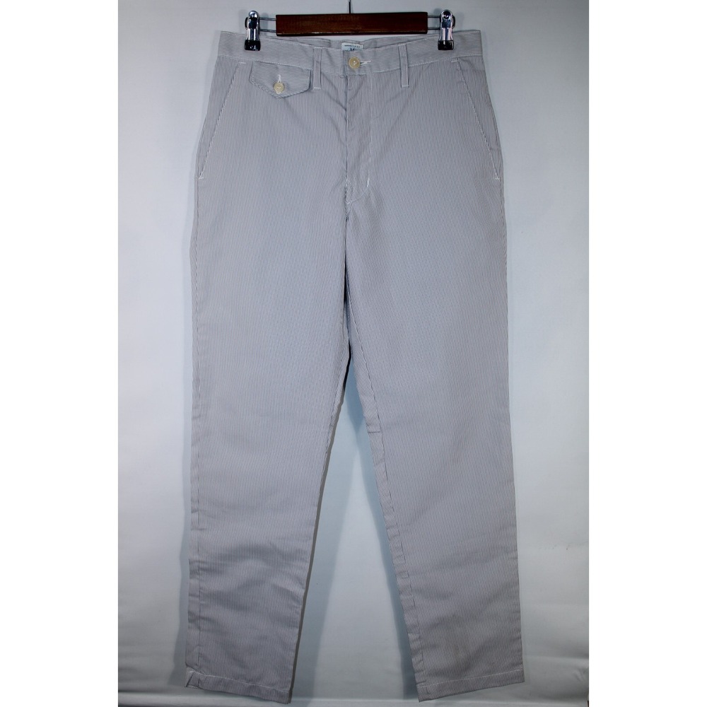 Post O'Alls Men's Small Gray White Striped Pants